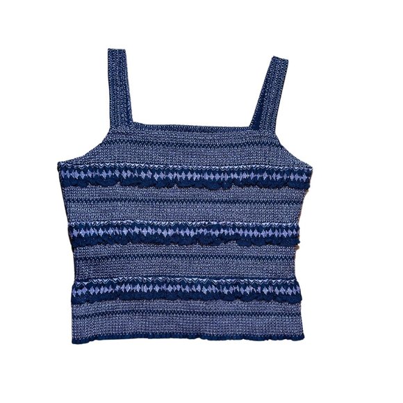 NWT Anthropologie smocked embroidered tank top - Picture 3 of 6